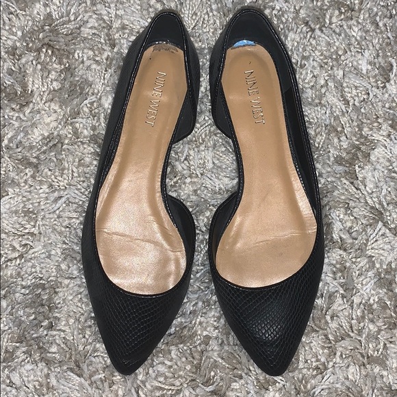 nine west snakeskin flats